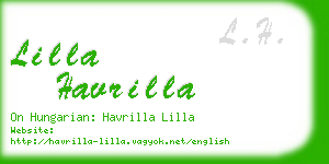 lilla havrilla business card